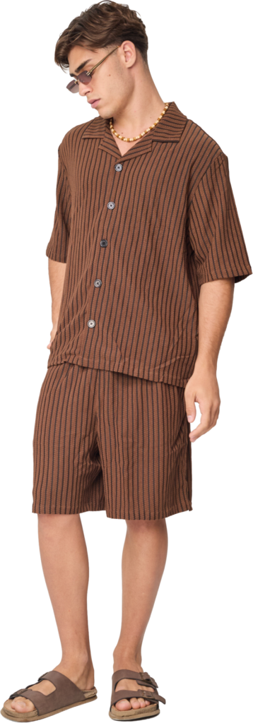 Conjunto rayado Wood
