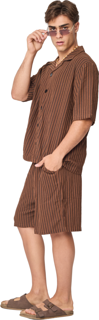 Conjunto rayado Wood